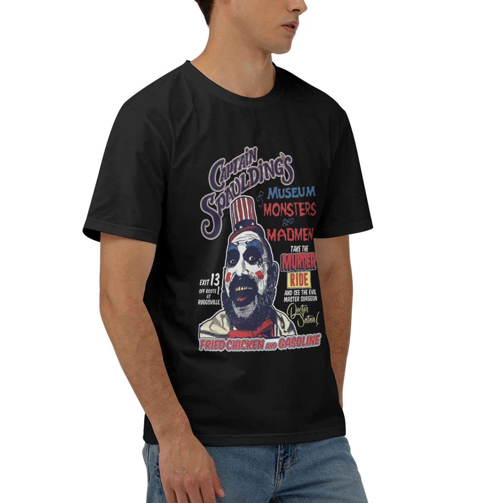 Men's Women's Novelty Round Neck Hip hop Short Sleeve T-Shirt Breathable Undershirt