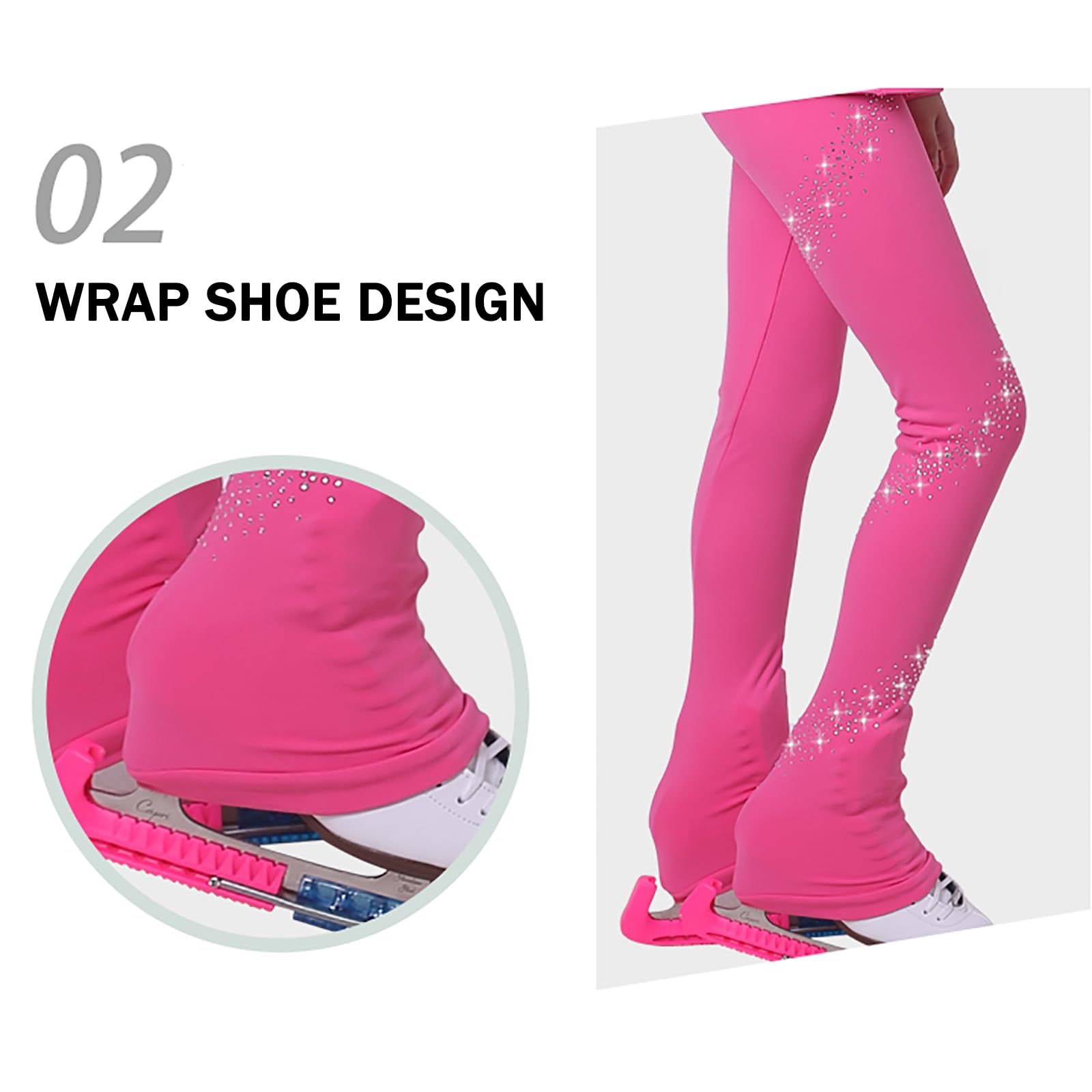 Youthful flying Kunstschaatsen spiraal broek en jas sets met strass