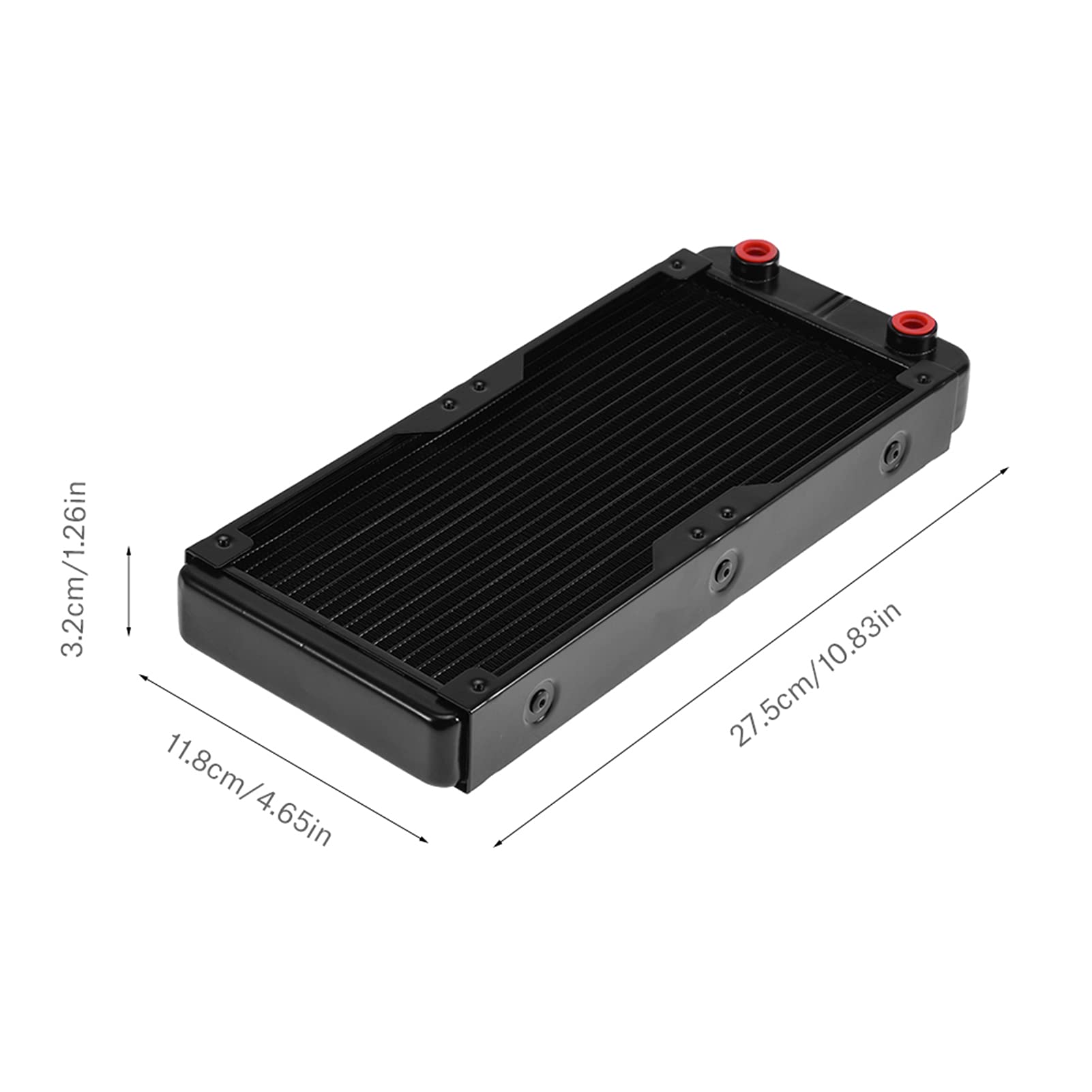 Dissipatore di calore per CPU in alluminio da 240 mm, radiatore | Dissipatore di calore per CPU in alluminio da 240 mm, con 18 in rame e alette a forma di U, per un’efficiente