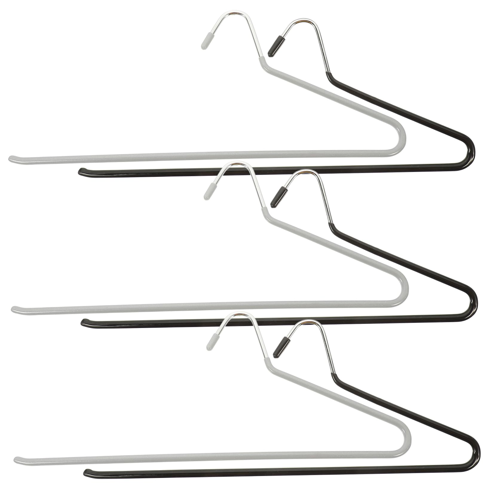 Cabilock 6pcs Heavy Duty Pants Hangers Open Ended Design for Efficient Closet Organization Sturdy Construction for Jeans Trousers and Scarves