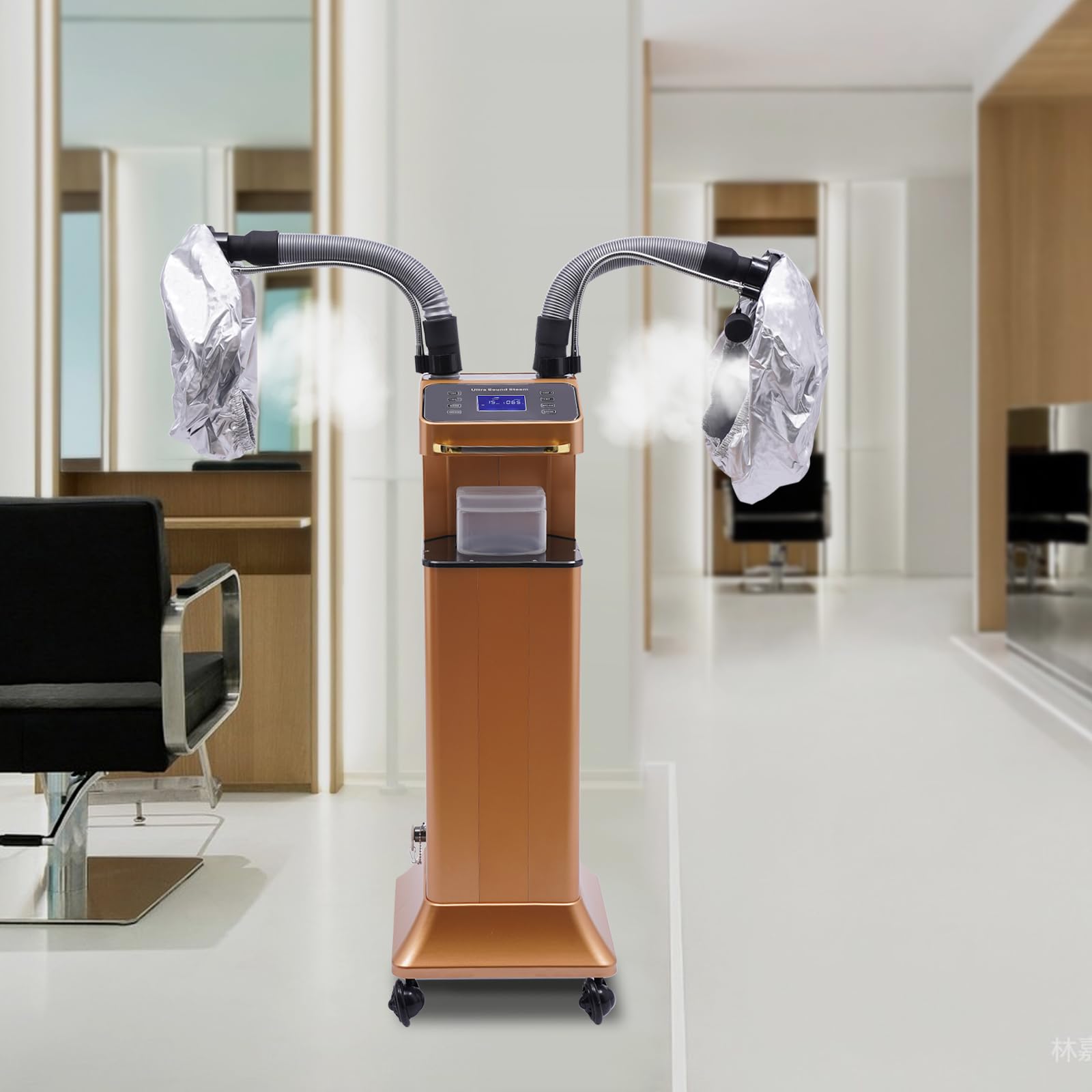220 V, 50 Hz, 650 W, multifunzione capello, nano-vapore, macchina ad ultrasuoni – oro, per permanenti a bassa temperatura, tintura con vapore e cura dei capelli