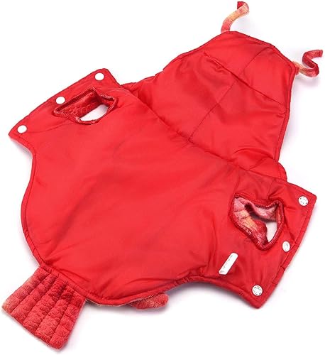 Miniatura 6 de Mogoko Disfraz de langosta para perro, gato, vestido de cosplay de Halloween para mascotas, sudadera roja con capucha para cachorro, ropa cálida