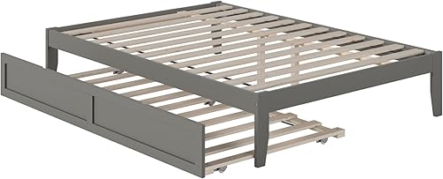 Miniatura 3 de AFI Colorado - Cama de plataforma de tamaño matrimonial con nido individual y estación de carga en color gris Gris,Blanco,Espresso,Nuez