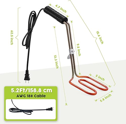 Miniatura 3 de Kitosun Arrancador de carbón eléctrico  Parrilla de barbacoa superior, encendedor de carbón, briquetas de encendido fácil y rápido, sin chispas ni