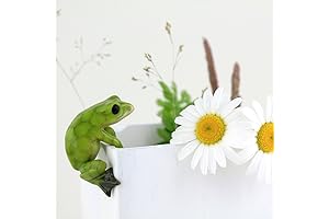 Top Collection 4283 Frog Flower Pot Hugger Figurines, Green