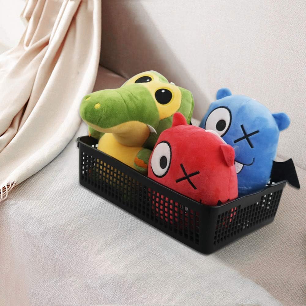 Stackable Paper Tray Set of 6, Black Plastic Letter Tray Basket - Image 5