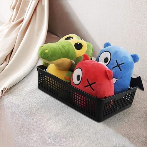 Miniatura 5 de Juego de 6 bandejas de papel apilables, cesta de plástico negro