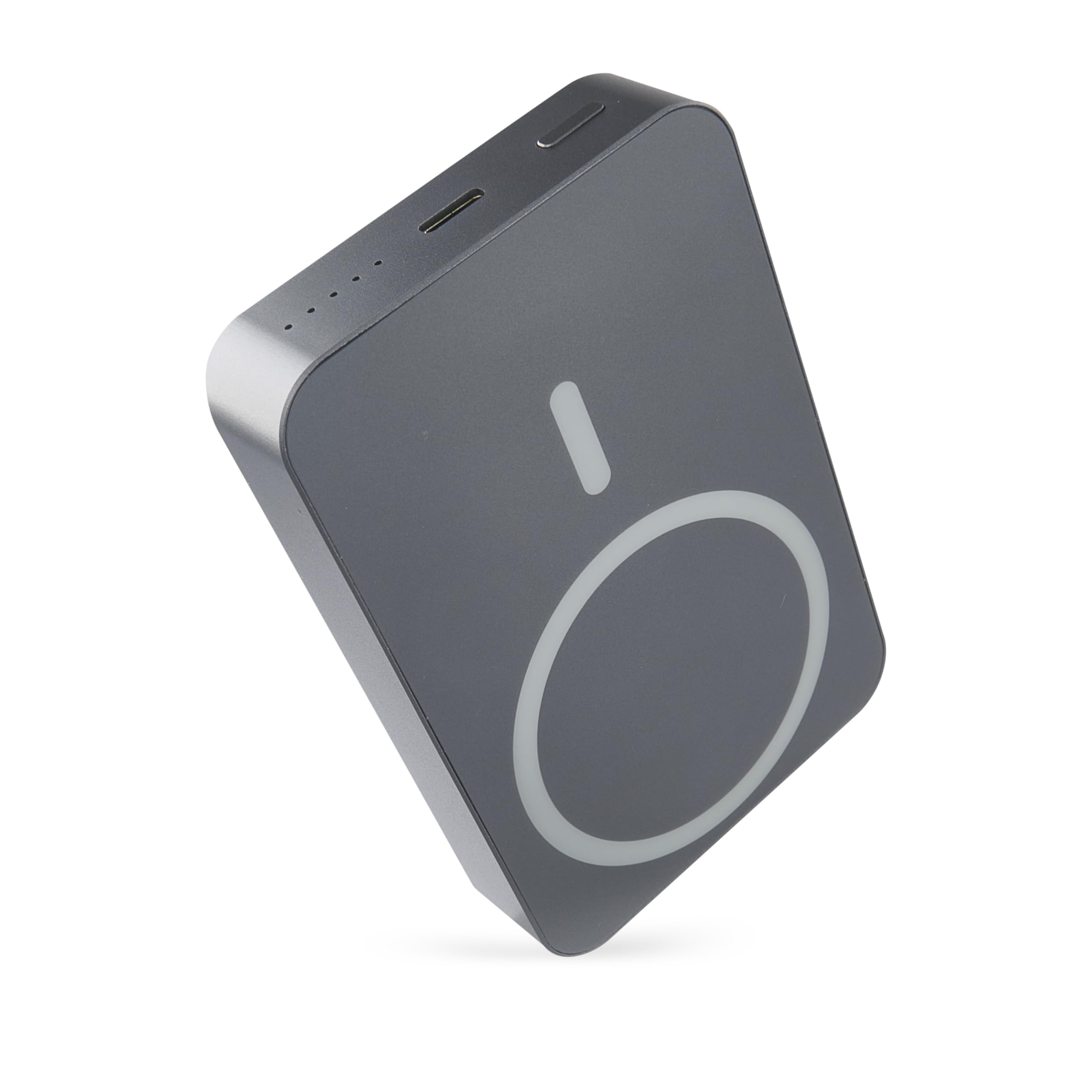 EMOS - Powerbank 10.000 mAh WI 1046 con imán - Batería Externa magnética con passthrough y Carga inalámbrica - Salida USB-C incluida Cable de Datos USB - para iPhone, iPad, Smartphone, Tablet - Gris