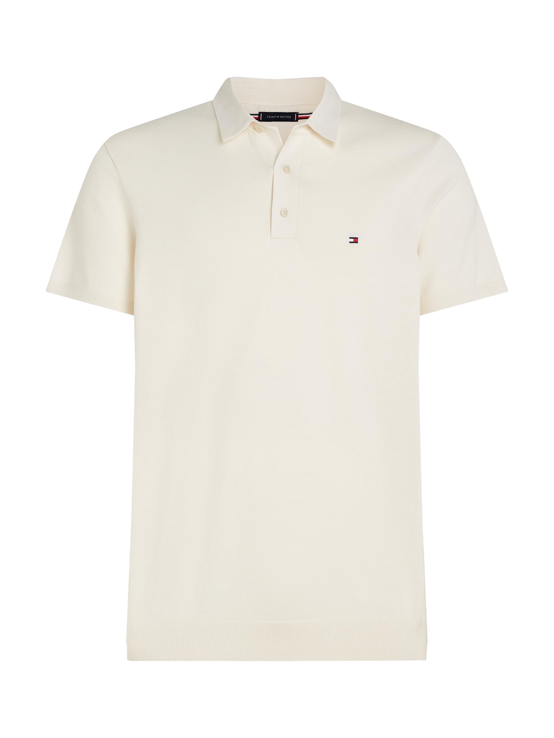 Tommy Hilfiger Męska koszulka polo z dzianiny Essential Cotton MW0MW37396 S/S Polo, żółta, XL, Żółty (płatek kości słoniowej), XL