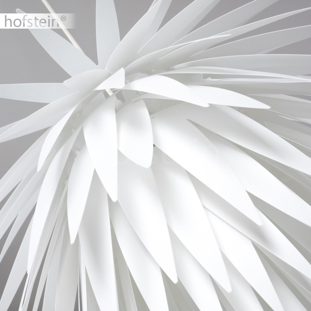 Pendelleuchte Grinder, moderne Hängelampe aus Kunststoff in Weiß, Ø 55 cm, max. Höhe 140 cm, E27, ohne Leuchtmittel