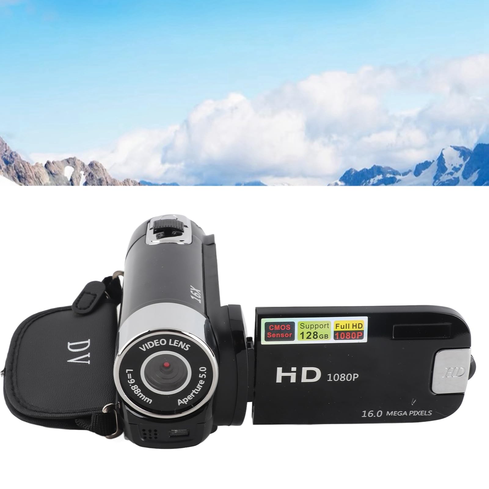 Câmera DV, Câmera de Vídeo Pequena HD 1080P 16MP Com Zoom Digital