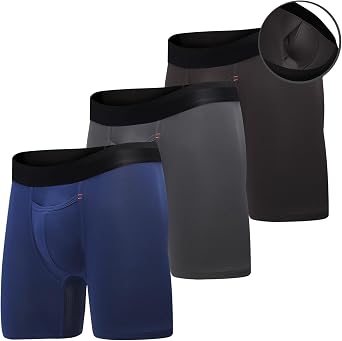 All Citizens ReLuxe Paradise Pocket Ball Pouch Underwear for Men, Boxer Briefs w/fly, Anti-Chafing, No Ride Up Legs
