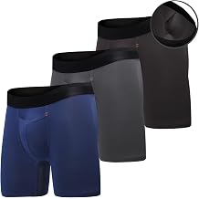 All Citizens ReLuxe Paradise Pocket Ball Pouch Underwear for Men, Boxer Briefs w/fly, Anti-Chafing, No Ride Up Legs