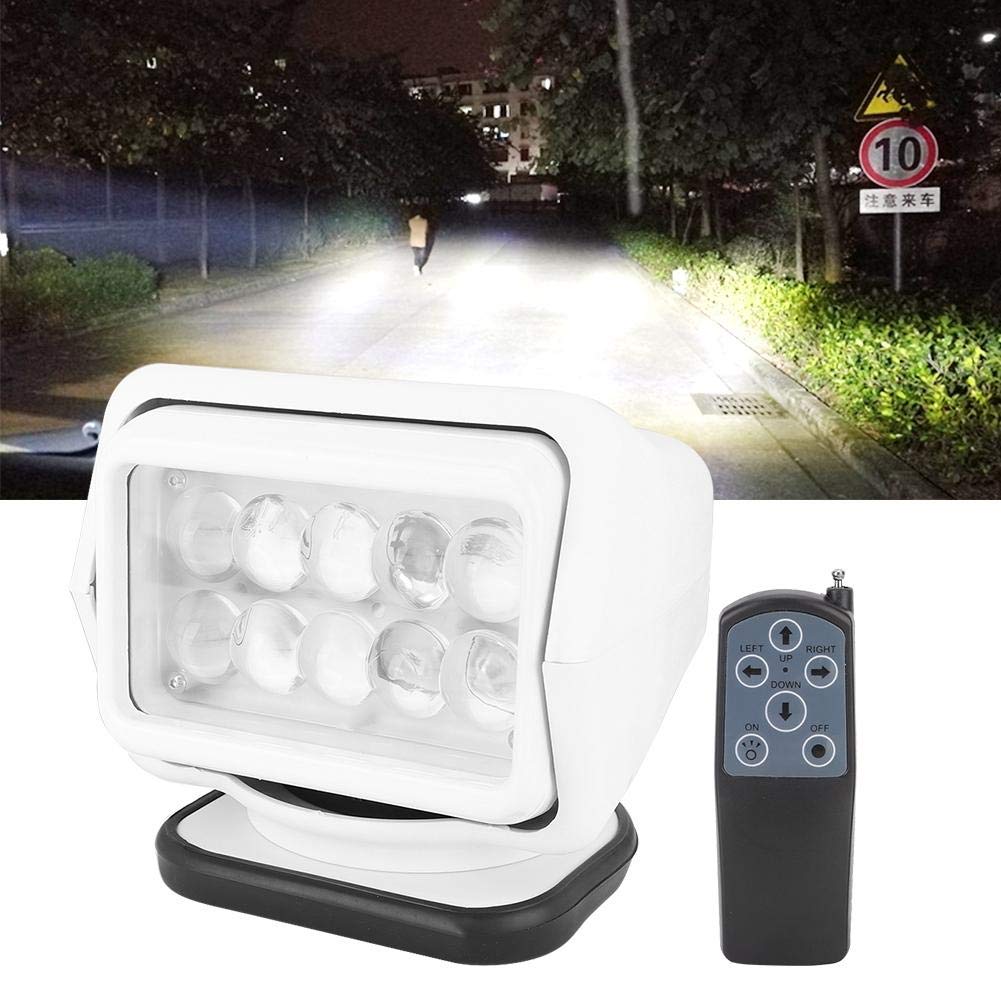 KIMISS H3 50W LED Blanc Télécommande Bateau Voiture Étanche Waterlight IP56 Projecteur de travail Projecteur Base magnétique Éclairage extérieur