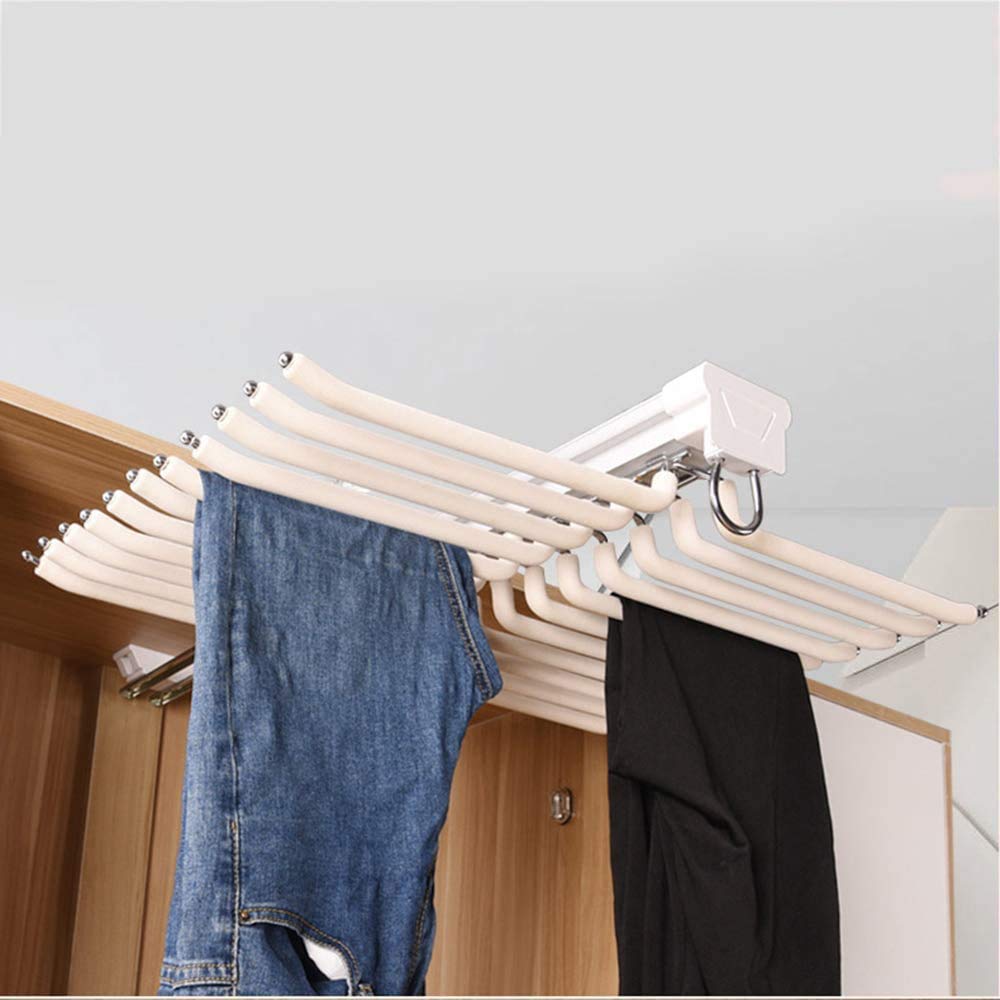 MANG Ausziehbare Hosenbügel Hängestange Hosenhalter Kleiderschrank Kleiderbügel Für Jeans/Hosen/Krawatten Organizer Rack Platzsparend