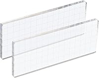 Vista 12 de PATIKIL Bloque de sello acrílico de 2 x 2 pulgadas, bloque de estampado transparente con líneas de cuadrícula, bloques de montaje decorativos