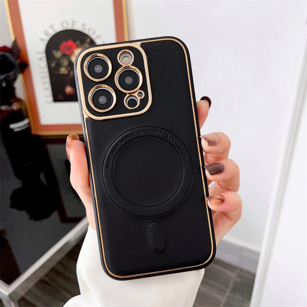 Placage d'or magnétique iPhone 14 Pro Max étui antichoc - 7