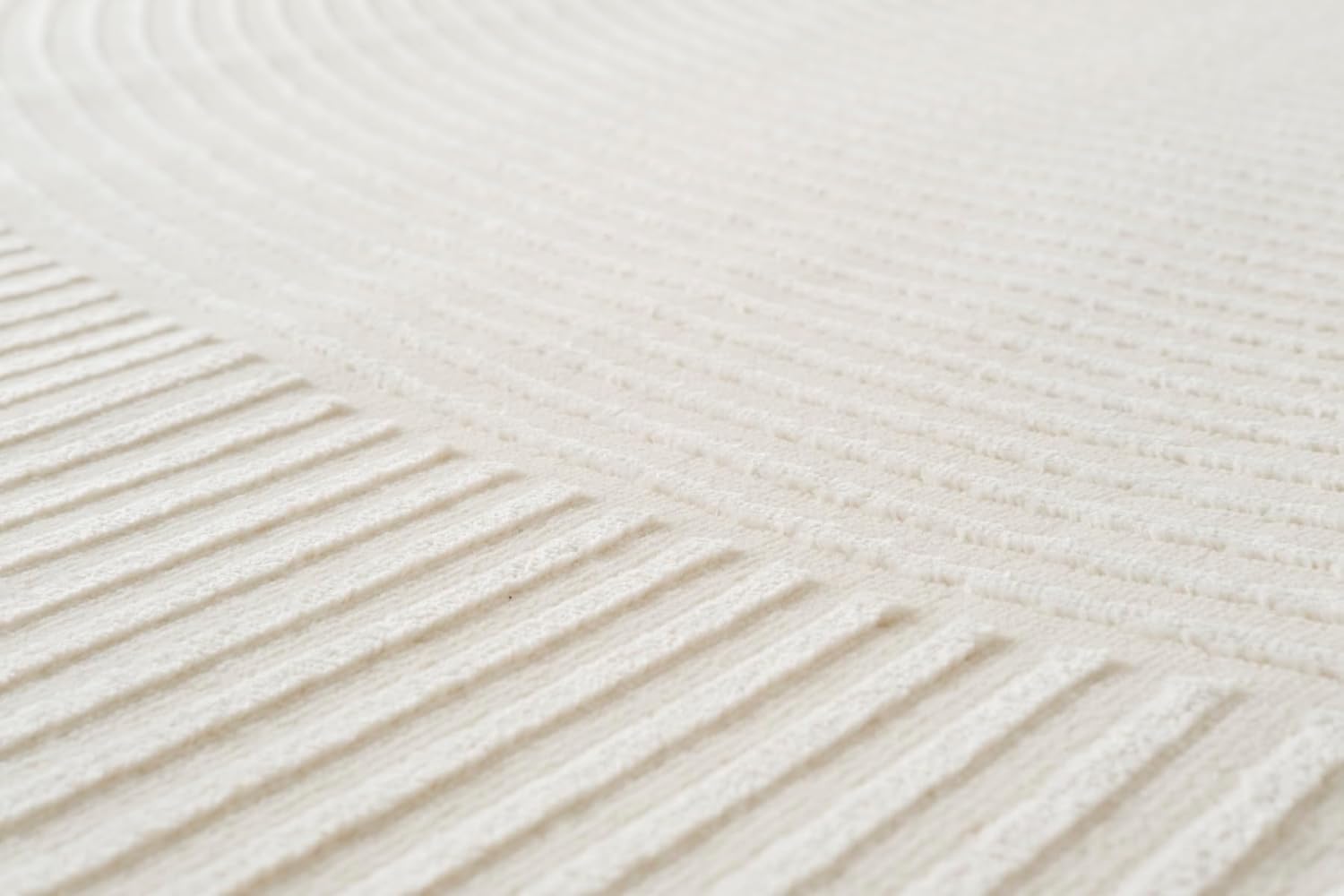 Revival Rugs Record 6'7"x9' Washable Area Rug for Living Room Bedroom - 100% Recycled Oeko-TEX Certified, Medium Pile, Beige, Cream