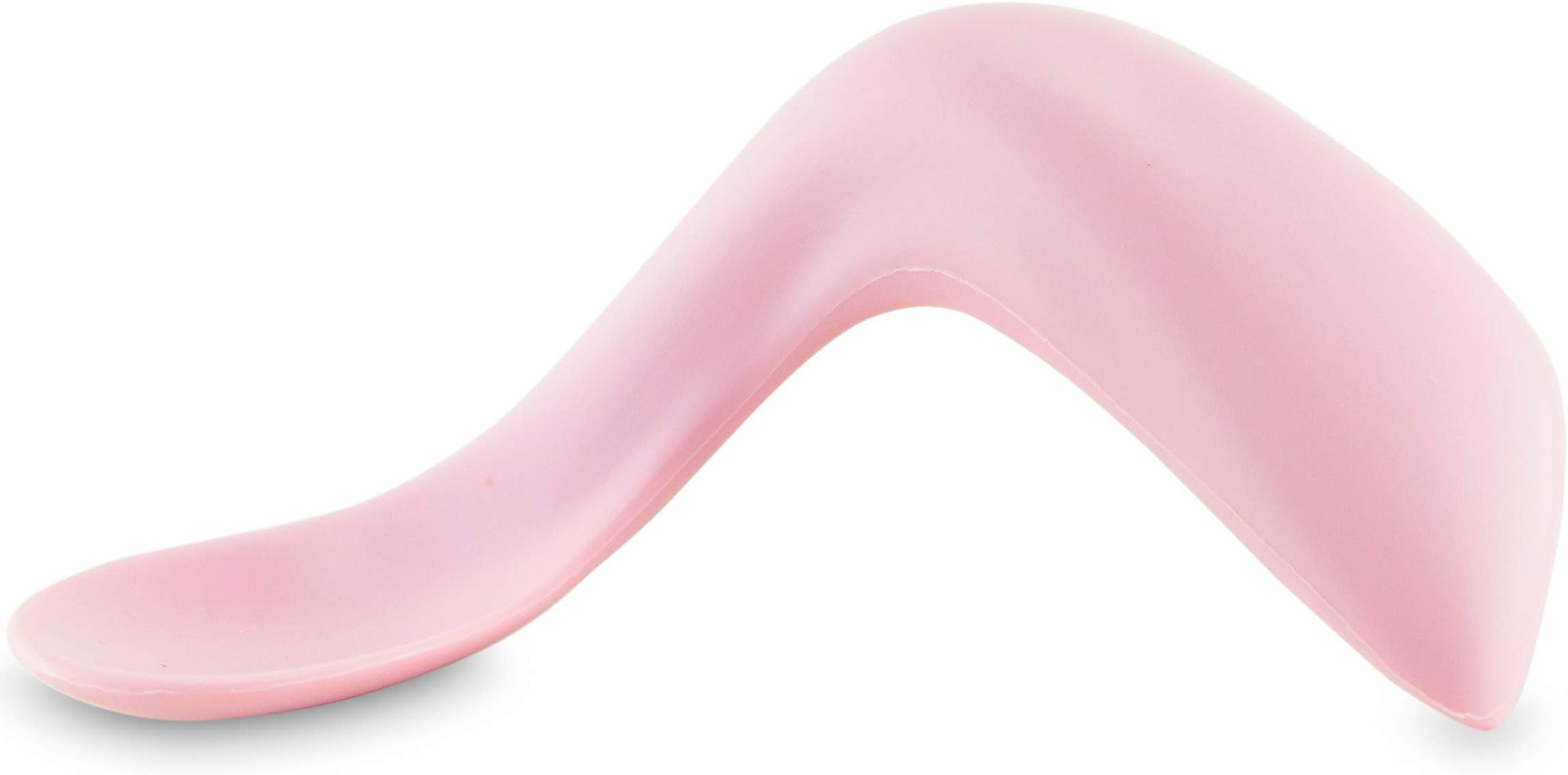Kizingo Right-Handed Curved Baby Spoons for Baby-Led Weaning (1-Pack, Light Pink)