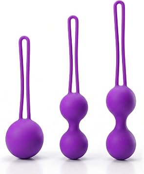 Kegel Exercise System -Kegel Ball Weight Massager 3 pcs Set for Women Beginner and Advanced Pelvic Floor Muscles,Pelvic Floor Muscles Exercise for Women Purple