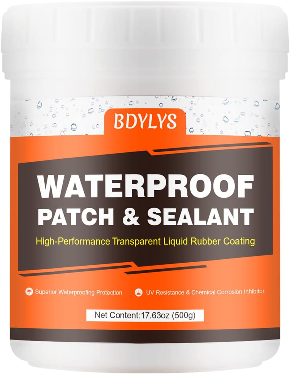 BDYLYS Liquid Waterproof Sealant, Invisible Waterproof Agent, Transparent Leak Repair Adhesive, 17.6 oz Indoor & Outdoor Waterproof Coating, 17.64OZ(500g), cwp-500g