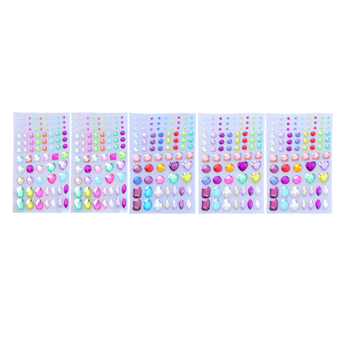 LALAFINA 15blätter Acryl Strass Aufkleber Selbstklebende Schmucksteine Für Handwerk Bastelprojekte Gesichts Und Handy-Dekoration Mixed Colors Hochglänzend Und Vielseitig
