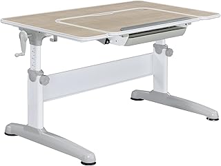 SingBee Aster 603 Height Adjustable Study Desk for Kids, Gray and Natural Birch