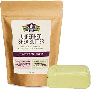 Choice of Nature, Unrefined Shea Butter Raw Organic | 16 oz / 453 g | Pure Body Butter, Grade A | Effective for Dry Skin, ...