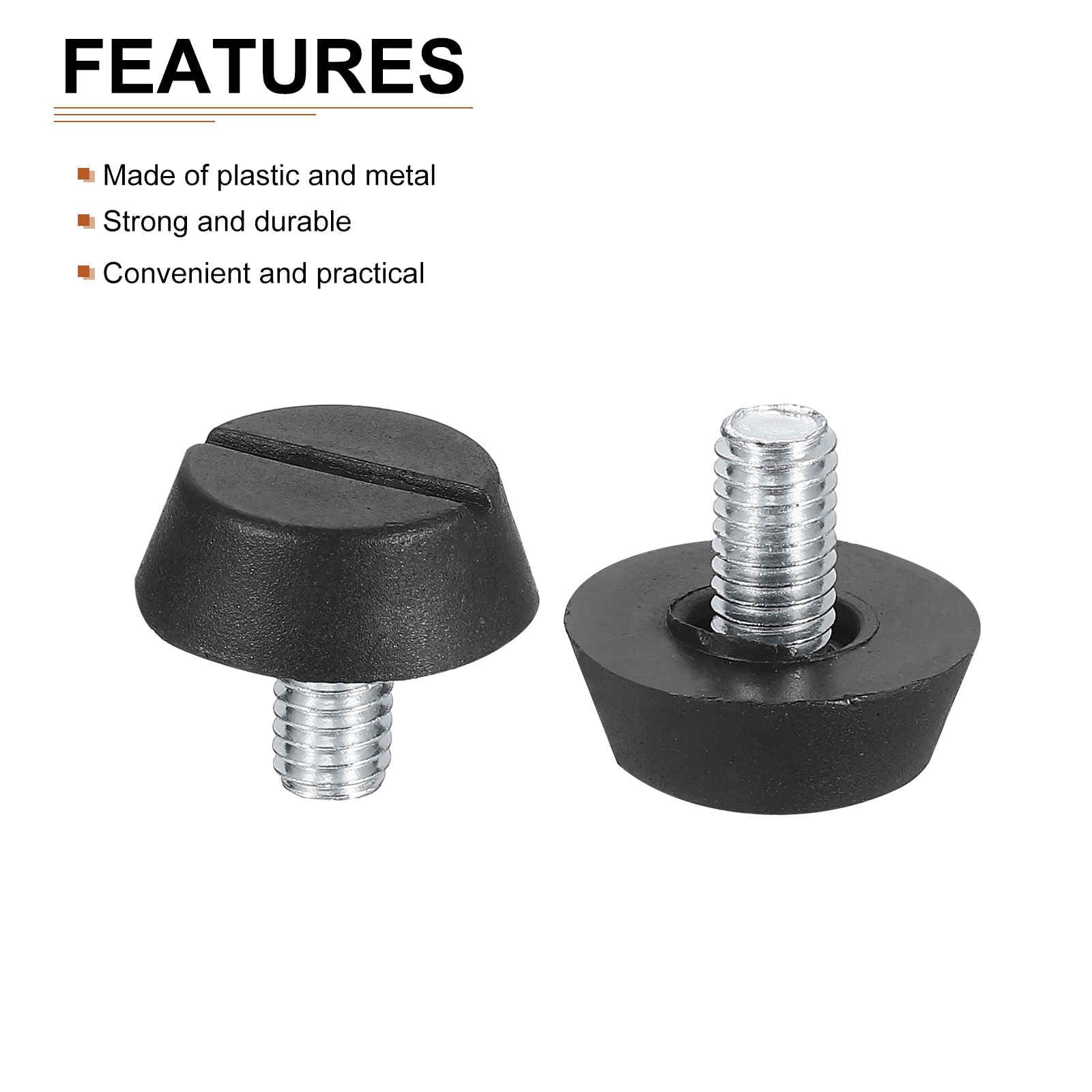 DTGN M6x10x20mm(DxLxOD) Screw on Furniture Glide Leveling Feet, 20Pack, Good for Furniture - Image 3