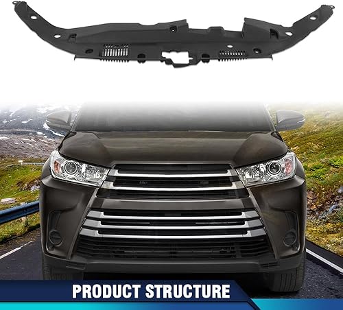 Miniatura 3 de PIT66 Cubierta de soporte de radiador compatible con Toyota Camry 2018-2021 5329506190