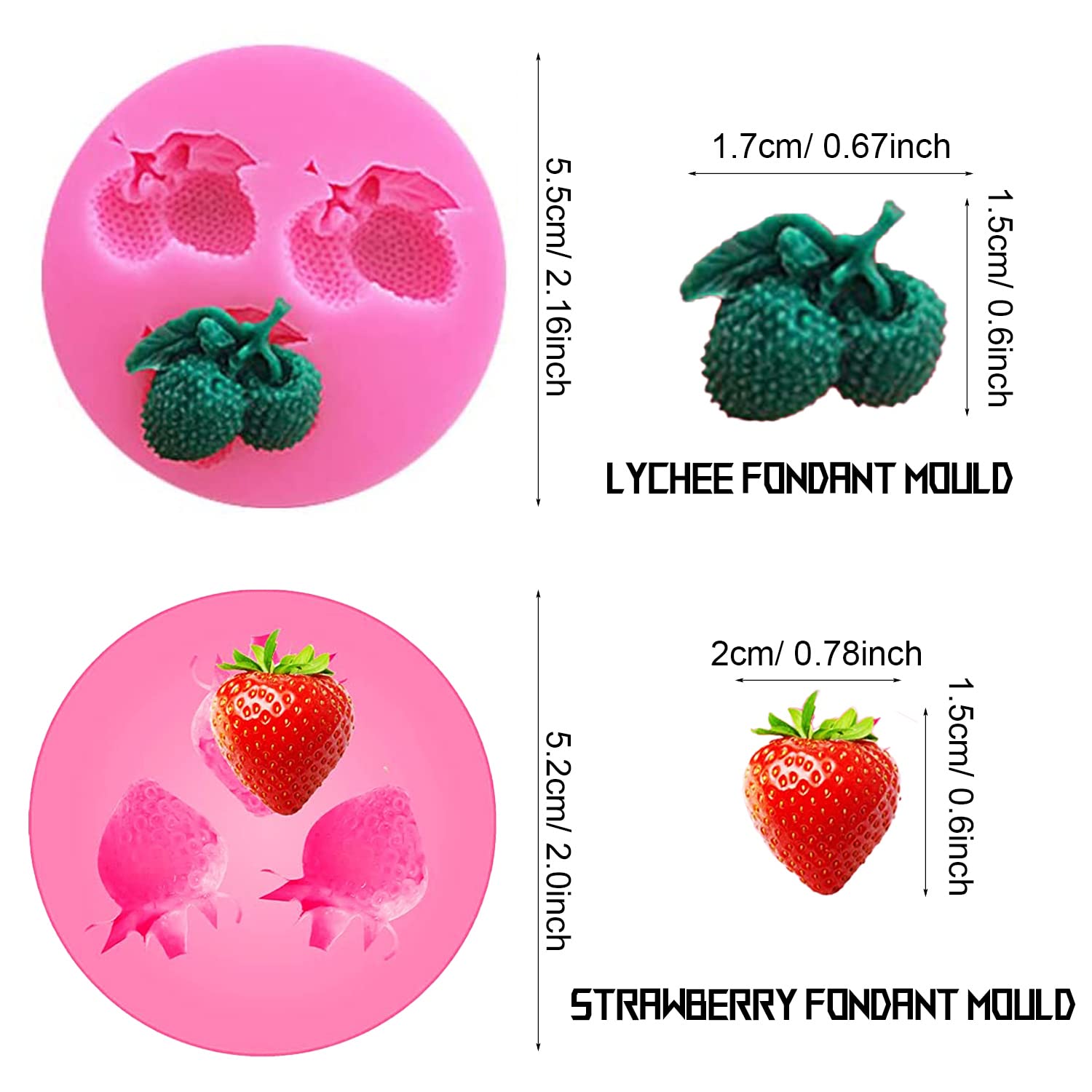Erdbeer-Silikonform Für Fondant & Schokolade – 5x2,5 Cm, Flexible Back- & Deko-Form