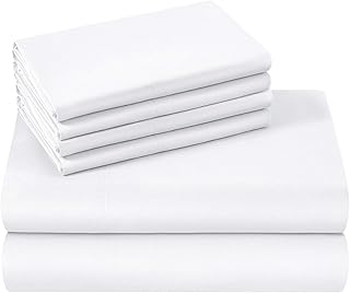 HOMEIDEAS Queen Size Bed Sheets - 6 Piece Set (White) - Extra Soft Brushed Microfiber 1800 Bedding Sheets, Deep Pocket, Wrinkle & Fade Free