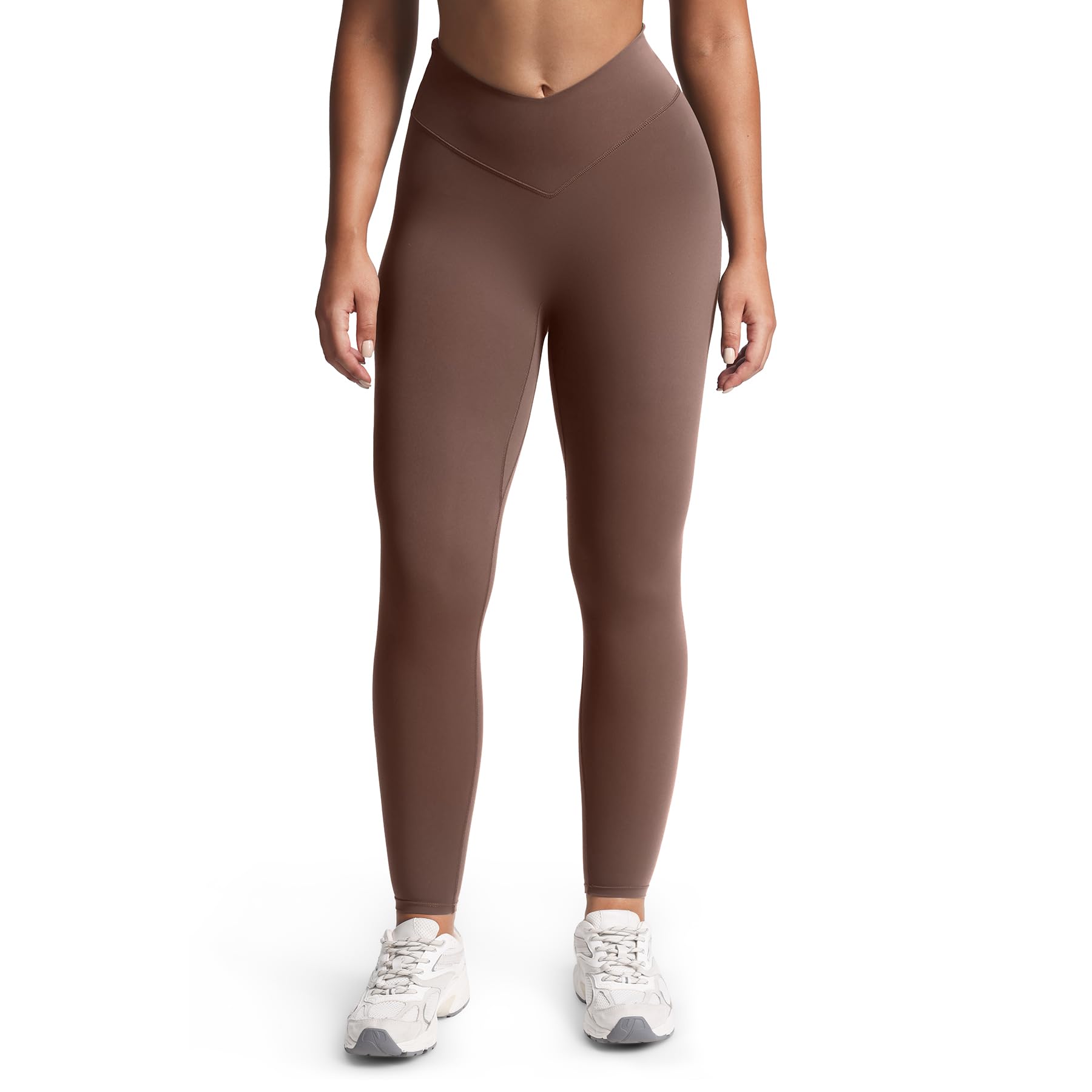 Aoxjox Workout-Leggings für Damen, Bauchkontrolle, athletisch, Fitnessstudio, Laufen, Vanity, V-Ausschnitt, versteckte Scrunch-Yogahose