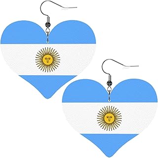 Dominica Flag Faux Leather Earrings For Women Lightweight Heart Dangle Earrings Gift - Buy now