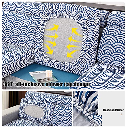 Housse de canapé extensible en L jacquard de qualité supérieure - 5