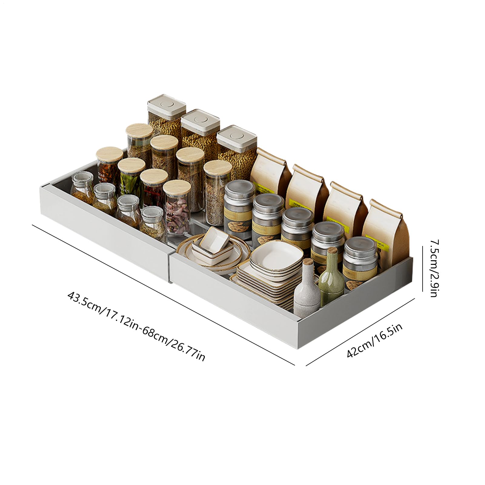 Organizador Bajo Fregadero Almacenamiento Retráctil Multifuncional | Organizador Bajo Fregadero Extraíble Para Cocina Baño Despensa Armario Estante Organizador