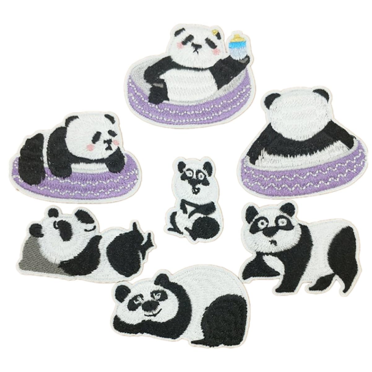 ARTIBETTER 3 Sätze Panda Patches Set Cartoon Panda Applikationen Zum Aufbügeln Und Aufnähen Für Kleidung Taschen Jeans Und Kunstprojekte Bunte Stickers Für Diy Dekoration 14 Stücke * 3