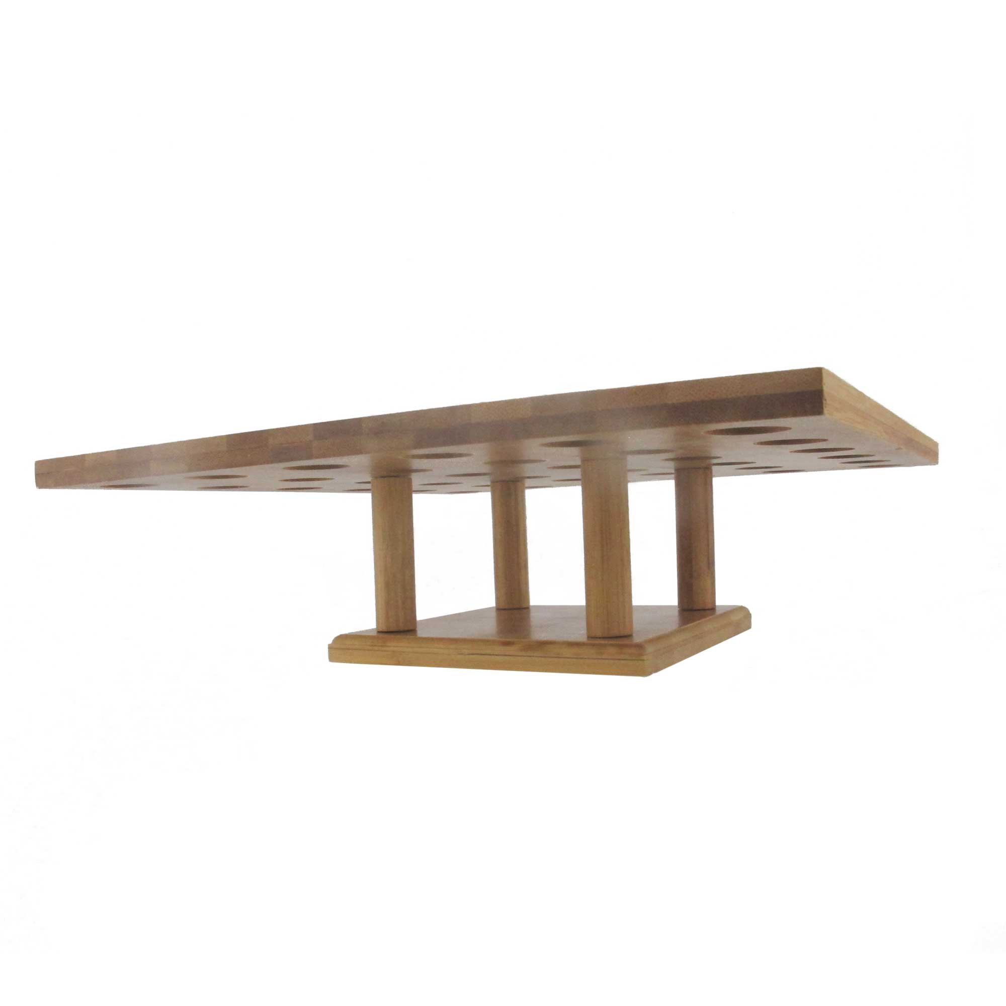 BambooMN Soporte cuadrado de bambú natural de 13 x 13 pulgadas para restaurantes, eventos con catering, fiestas o bufés, capacidad para hasta 36 conos, 3 piezas