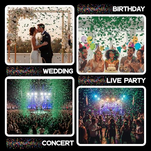 Image of Ultimate Confetti, Rectangular Biodegradable Confetti - Dark Green Fluttering Tissue Paper Confetti for Cannon and Launcher use - Wedding Confeti, Birthday, Parties and Live Events - 1 lb, 16 oz