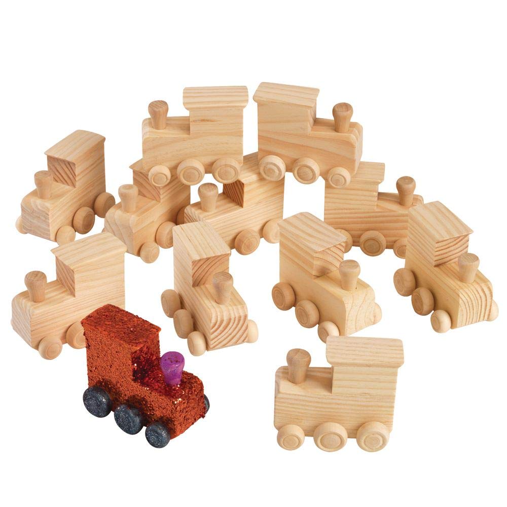 Colorations(r) Decorate Your Own Wooden Trains, Set of 6, Craft for Kids & Fun Home Activities, Create Unique & Personal Designs, Fun Kids Craft Project, Individually Packaged, Craft & Enjoy! - Image 6
