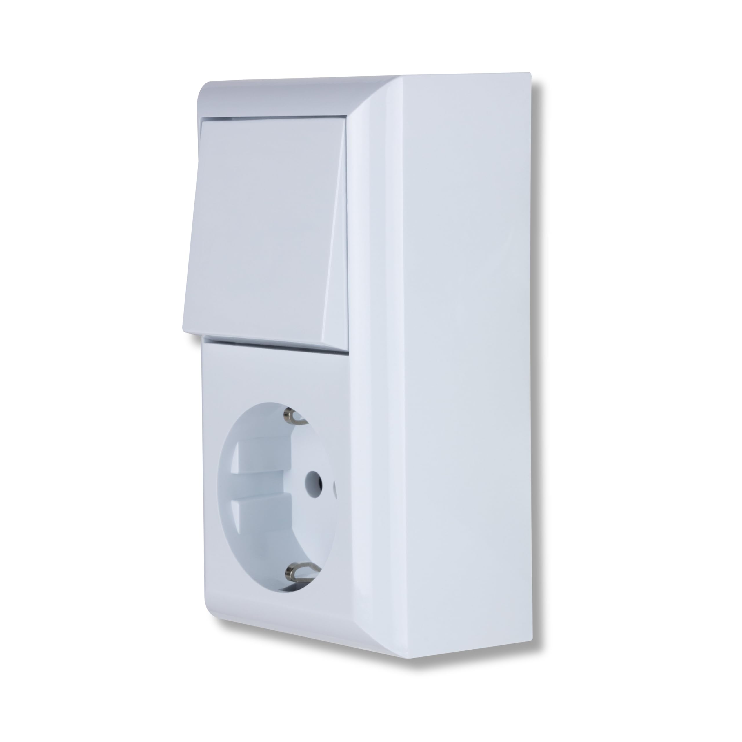 REV Ritter PlanoLuxe AP 0510156777 Toggle Switch and Socket White