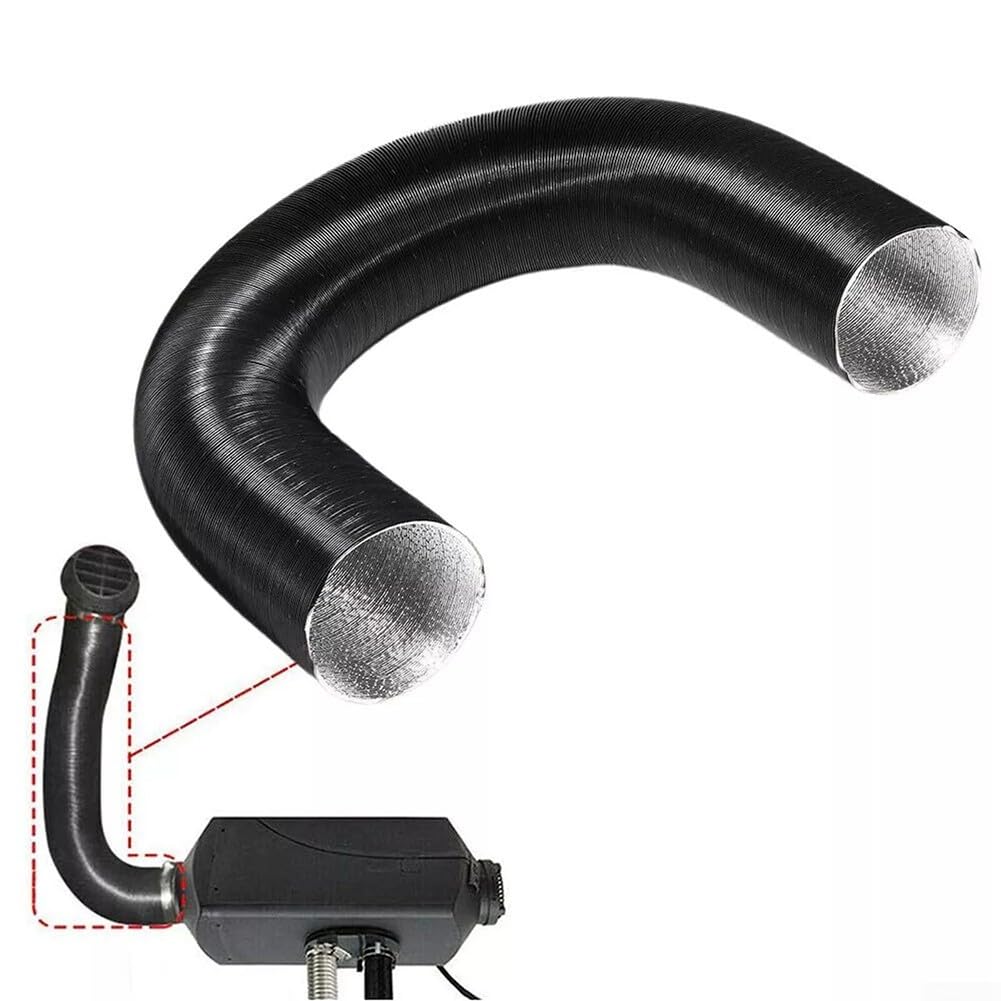 Tubo Alluminio Flessibile 60mm Per Riscaldatore Diesel | Aspirazione Aria Ignifugo Espandibile 80-300 Cm | Condotto Ventilazione Auto E Casa