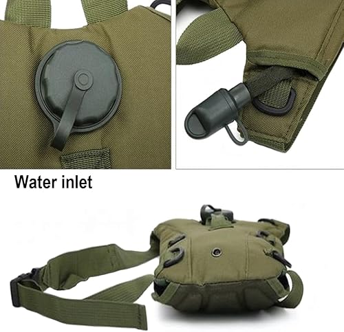 Miniatura 7 de Mochila de agua para senderismo con bolsa de agua de 3 L, bolsa de depósito de almacenamiento de agua ajustable para hombres y mujeres, chaleco para