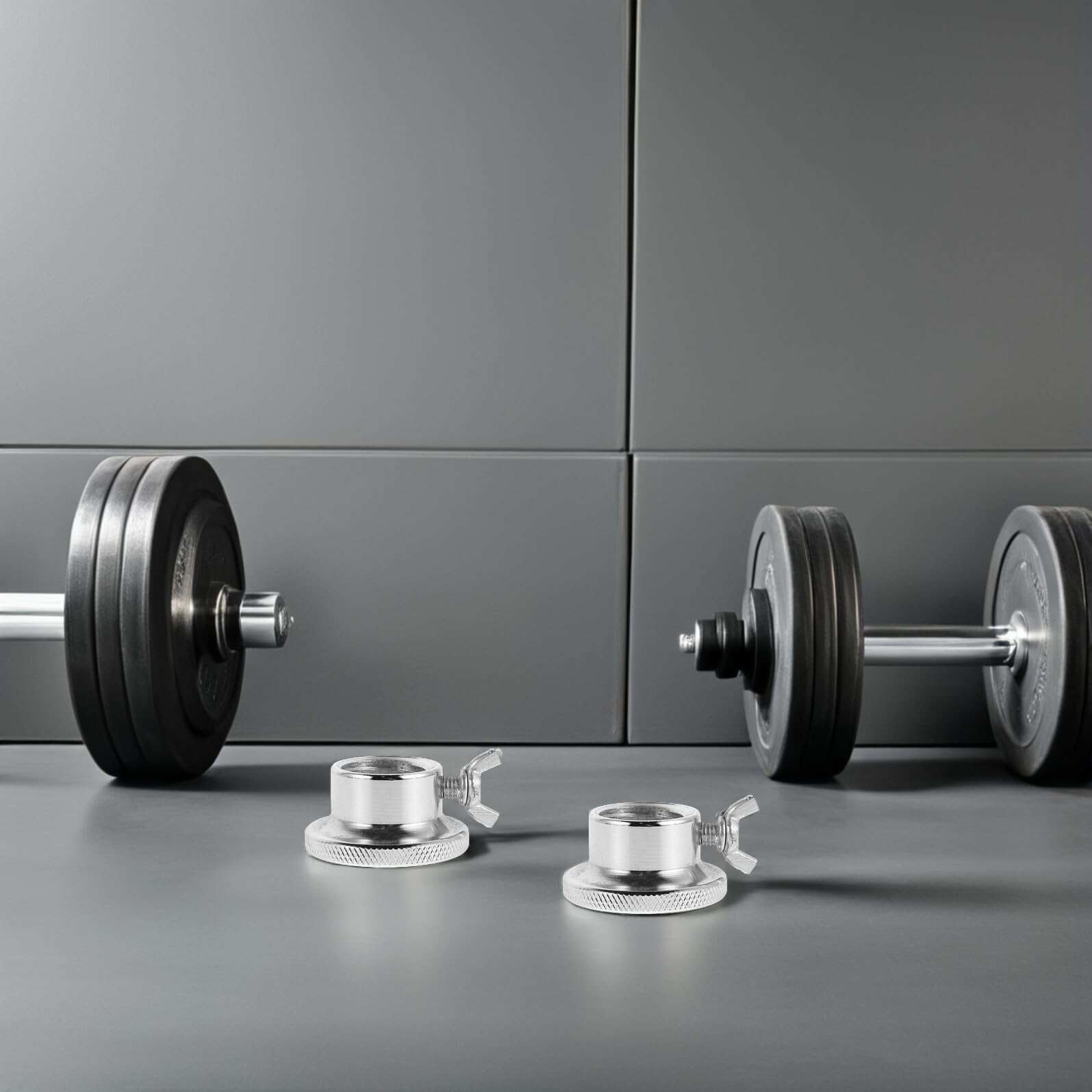 4 Abrazaderas de Bloqueo para Mancuernas de Acero 2.8 Cm de Diámetro, Tuercas de Seguridad Roscadas para Barra, Accesorios Resistentes para Entrenamiento en Casa y