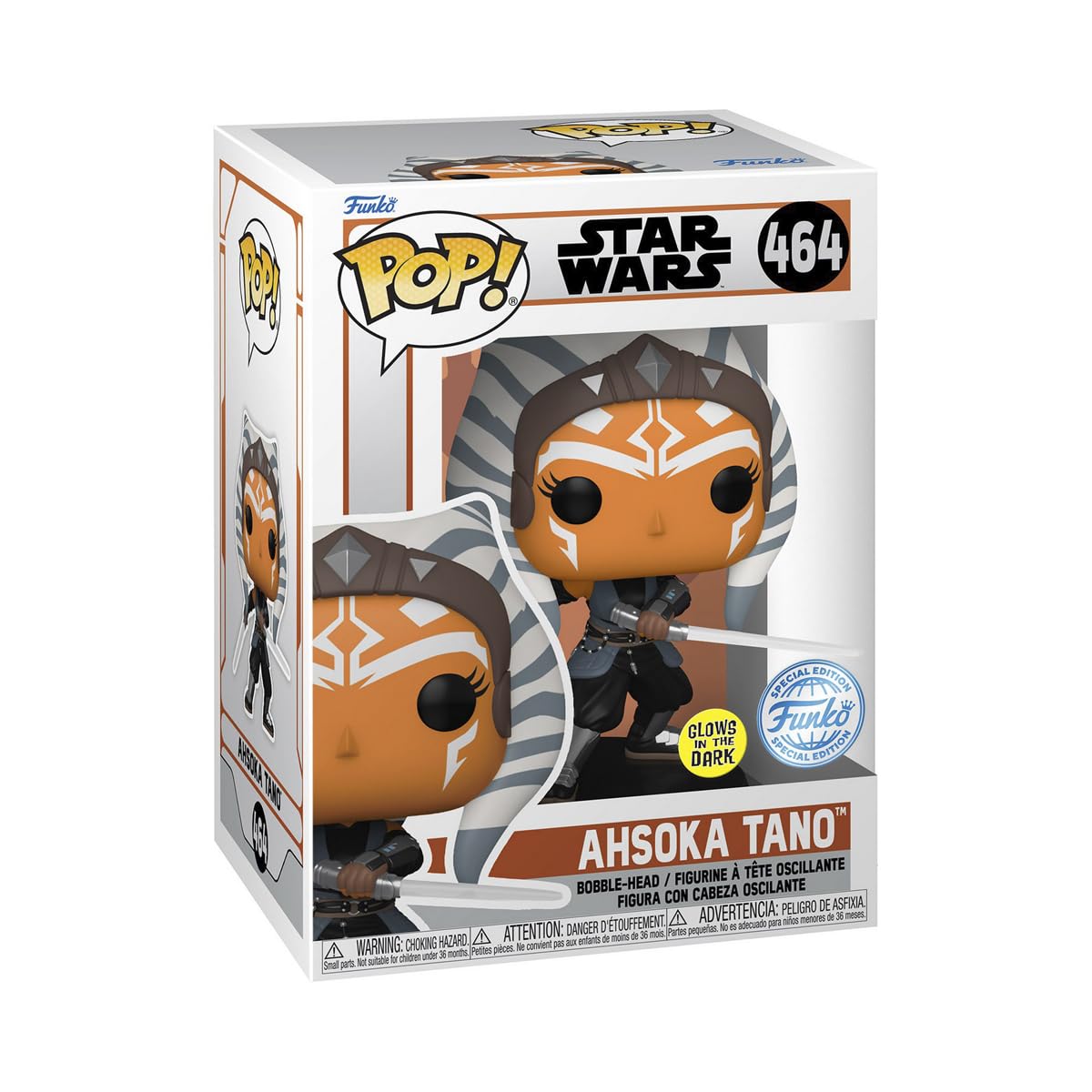 Funko POP! & Tee: Mandolorian, Ahsoka Tano, Glow In the Dark, Medium, Star Wars, T-Shirt - Image 2