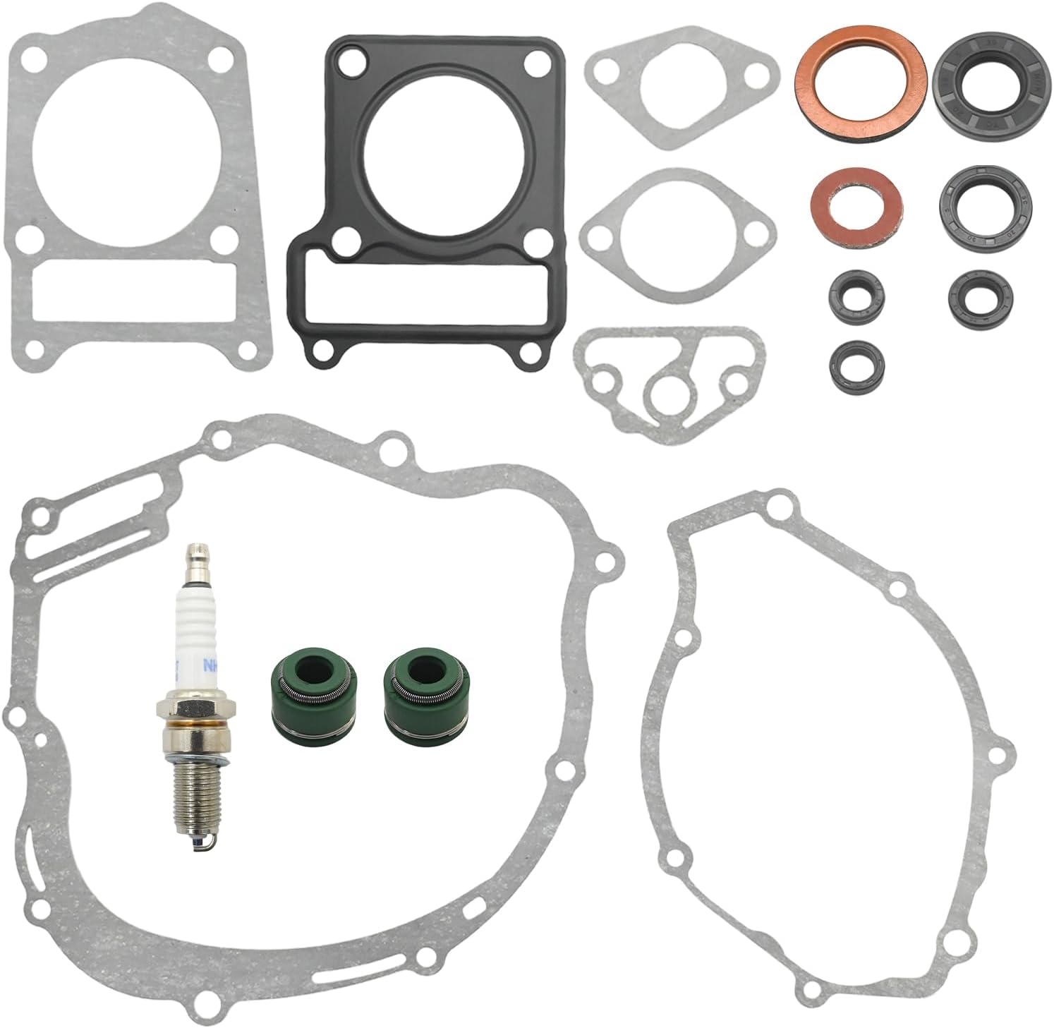 5HH-E5461-00-00 Spark Plug and Gasket Kit, Replacement for Yamaha TTR125 TTR125E TTR125L TTR125LE 2000-2009, Replaces 5HH-E1351-00-00 5HH-E1181-00-00