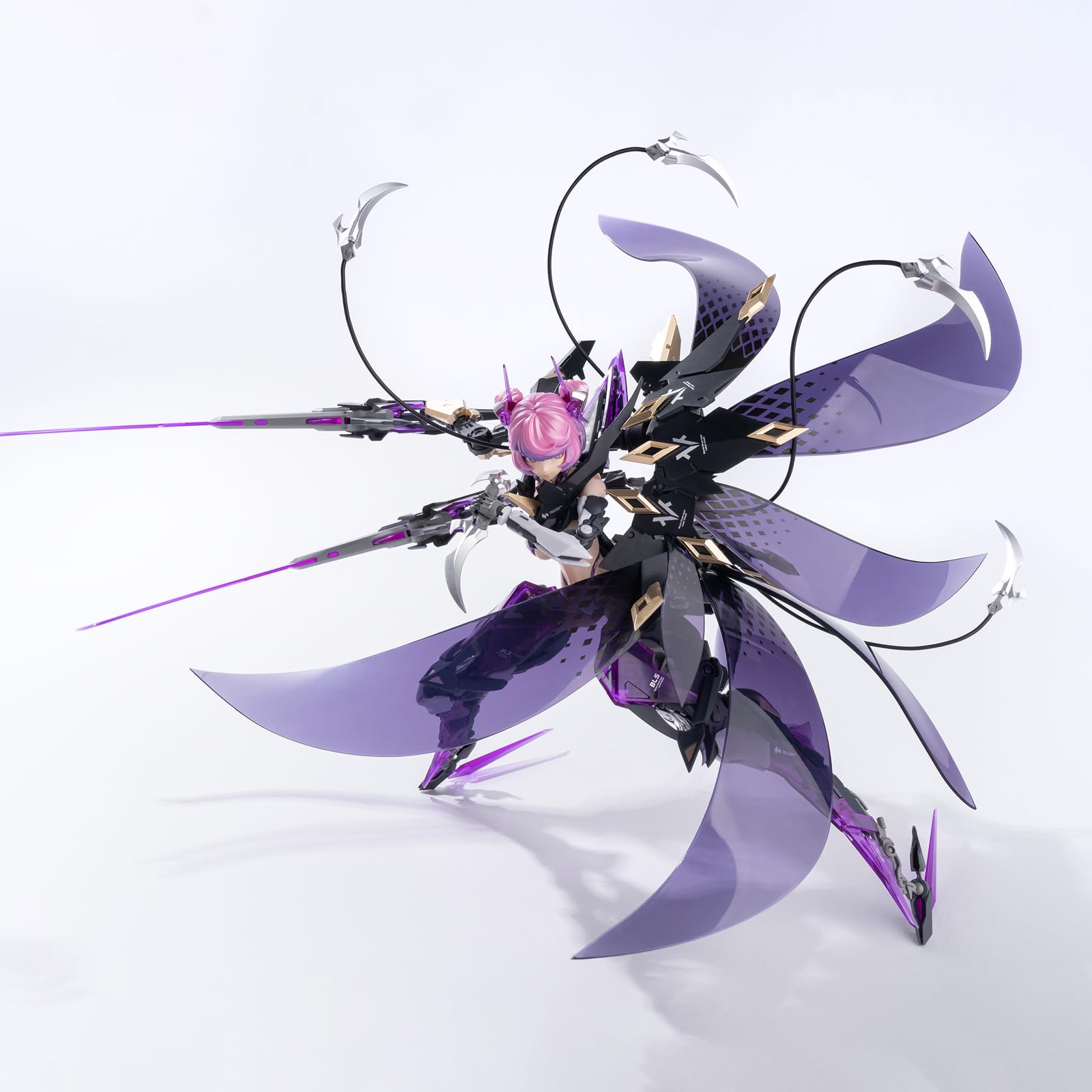 Pipigirl 1:10 Mech Action Figures, Starflower Black IRIS, Mecha Musume, Height 7.87 inch Collectible Mecha Action Figures Kits