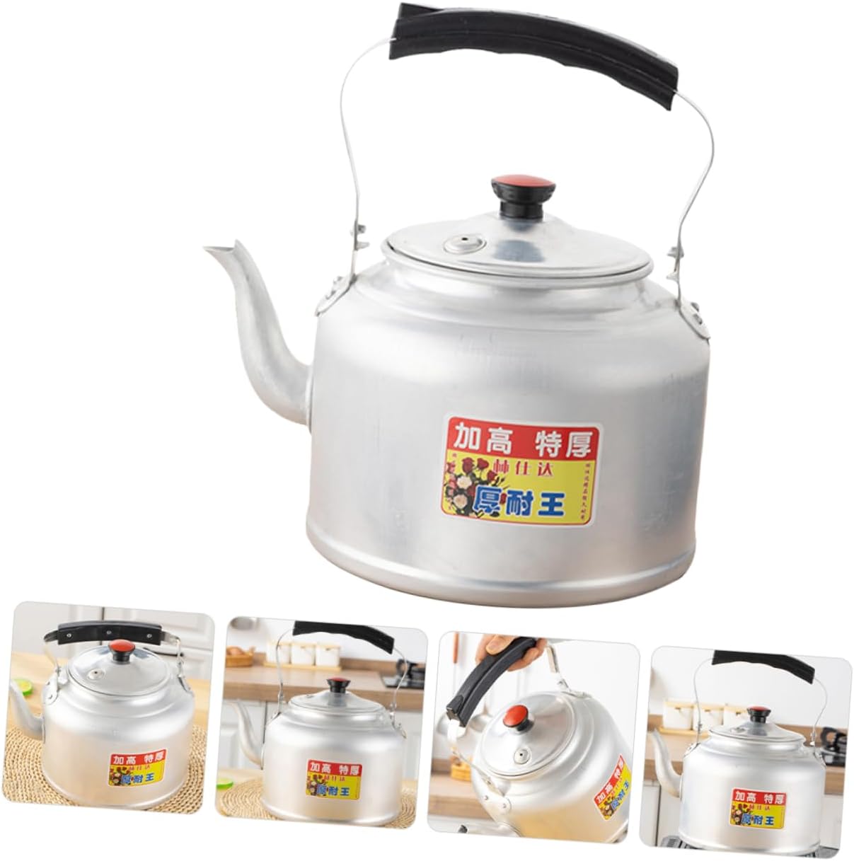 Dulcicasa ケトル 家庭用 アルミ製 ホイッスルポット キッチン使い お湯沸かし便利