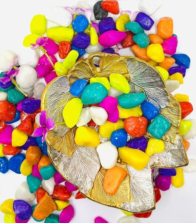 Image of BKD 1Kg Multi Colored Pebbles /Gravels /Stone Pebbles for Gardening & All Purpose Pack