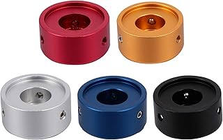 MILISTEN Electric Guitar Accessories 5 Sets Guitar Effect Pedal Toppers Guitar Effect Foot Nail Cap with Rubber Insert Screw for Guitar Effect Make Cap Metal Buttons